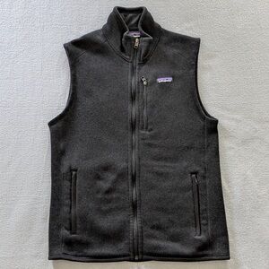 Patagonia Men's Better Sweater Fleece Vest Black Size M Full Zip Logo Hiking